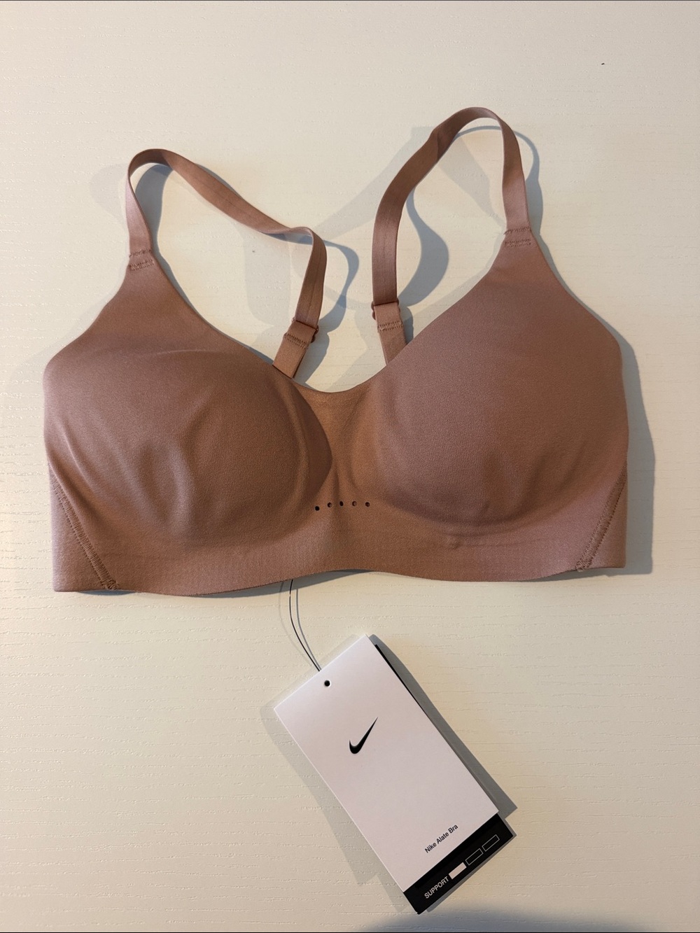 Nike Women's Light Brown Seamless Support Bra